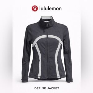 Lululemon Define Jacket Black White Stripe Full Zip Athletic Size 4